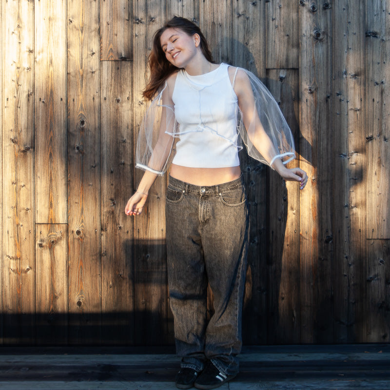 Blouse transparente en tulle, style blouse à chemisier, avec chemisier à tulle et blouse transparente.