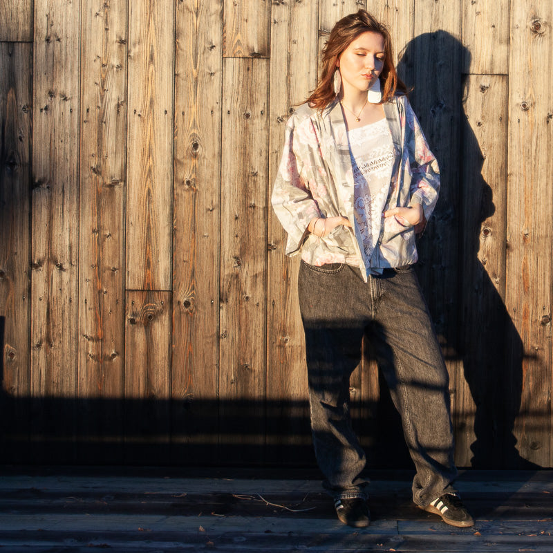 Kimono confectionné à partir d'un rideau des années 80