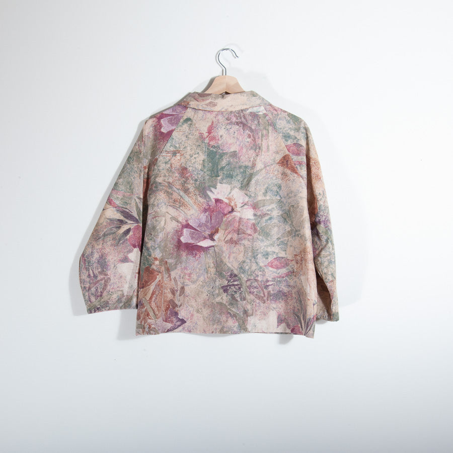 Veste courte en tissu de rideau récupéré, M/L