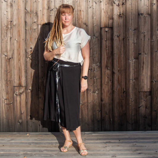 Omlottkjol i räddad viskos, L/XL