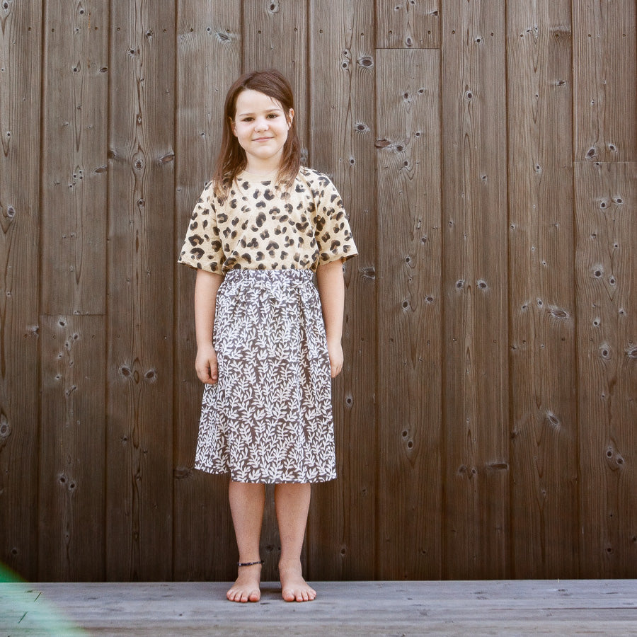 Children's skirt in cotton, 7-10 years