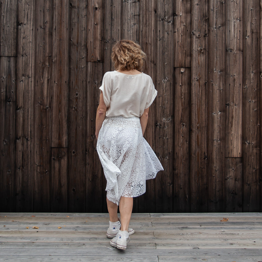 Jupe en tissu pour rideaux recyclé, S/M