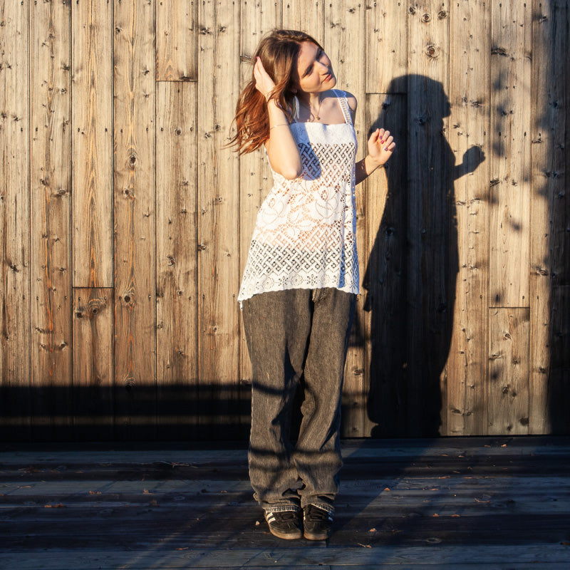 Top i räddad spetsgardin