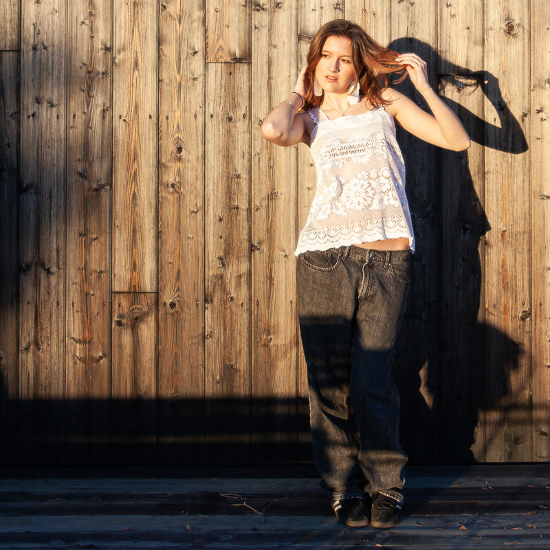 Top i räddad spetsgardin