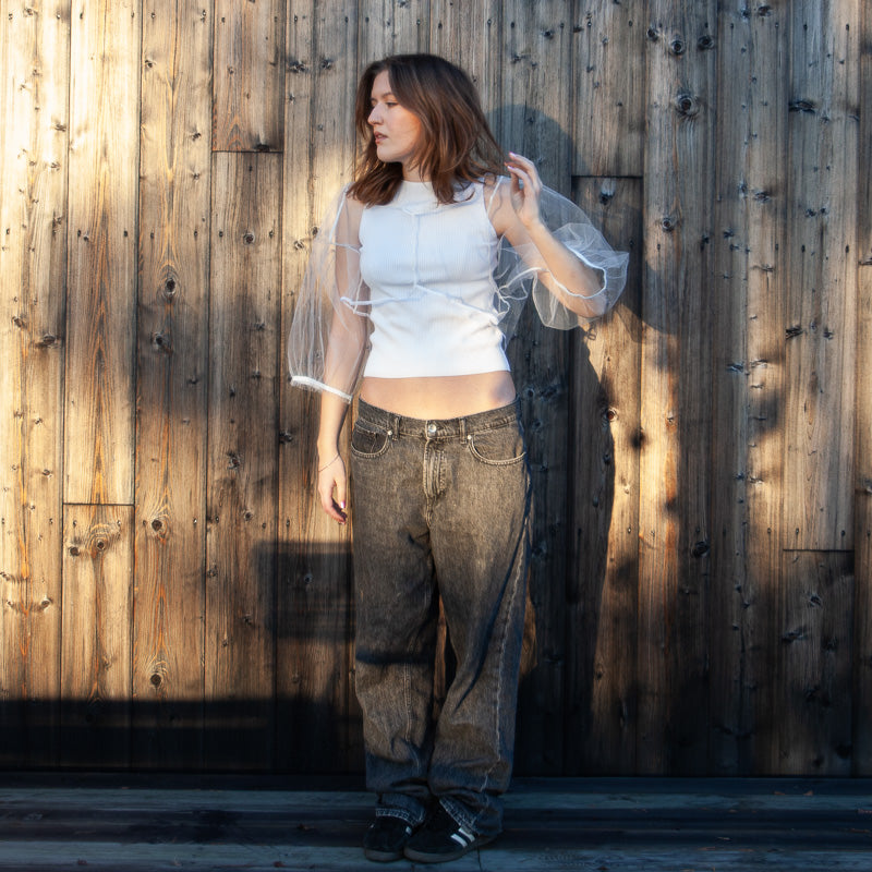 Blouse transparente en tulle, style blouse à chemisier, avec chemisier à tulle et blouse transparente.