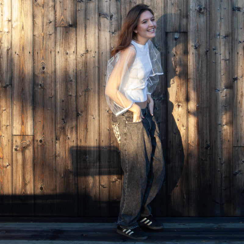 Blouse transparente en tulle, style blouse à chemisier, avec chemisier à tulle et blouse transparente.