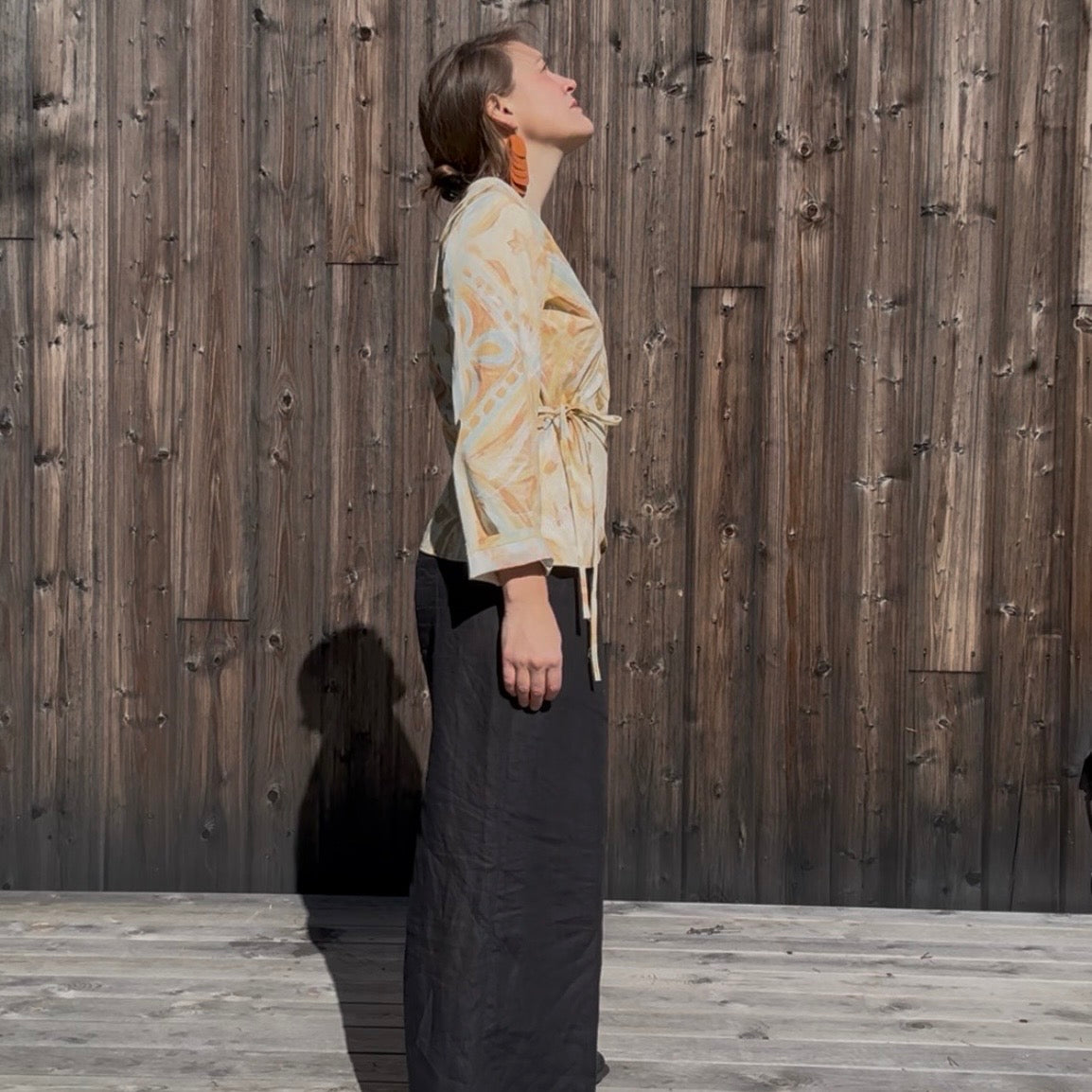 Desert yellow wrap top