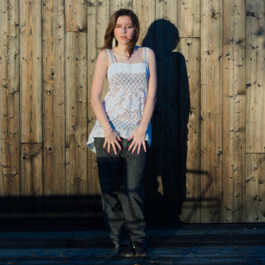 Top i räddad spetsgardin