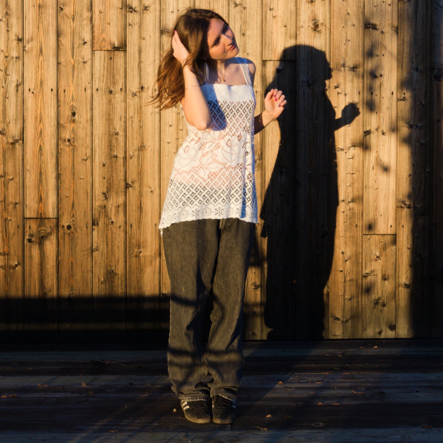 Top i räddad spetsgardin