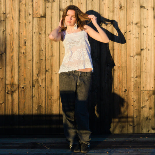 Top i räddad spetsgardin