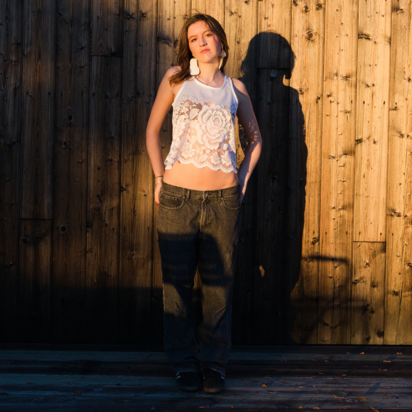 Top i räddad spetsgardin