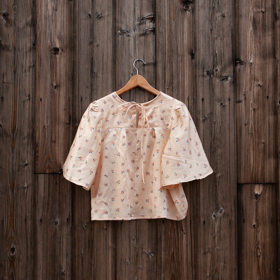 Blouse made from upcycled vintage fabric