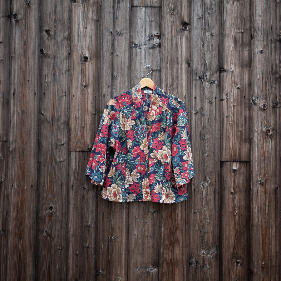 Short floral kimono