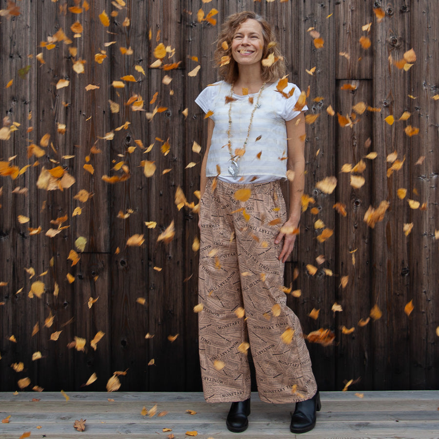 Gold coloured woven crop top, XS/S