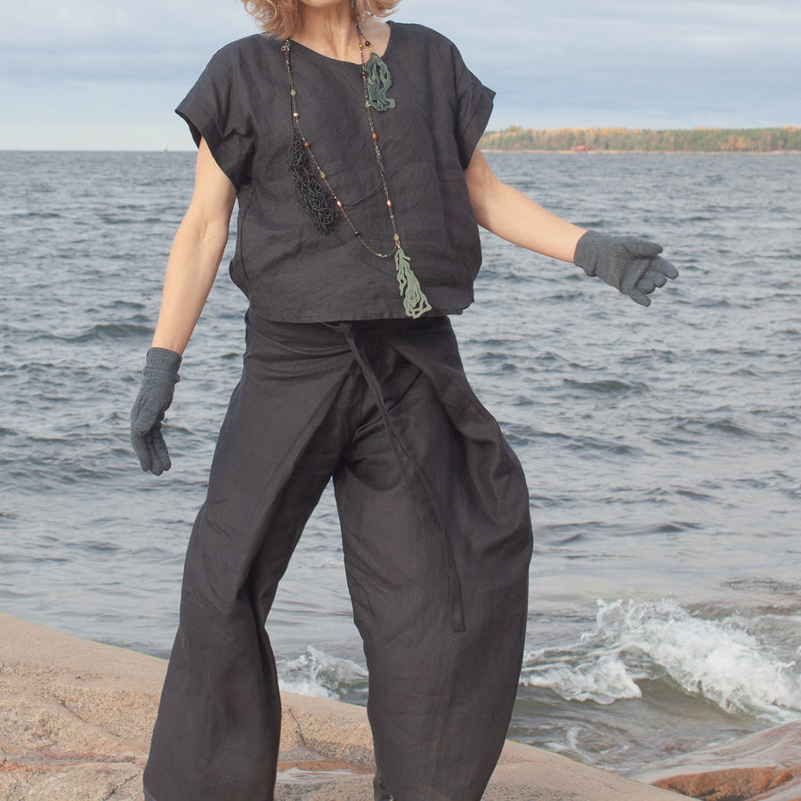 Elisiv wrap trousers in hemp - PREorder