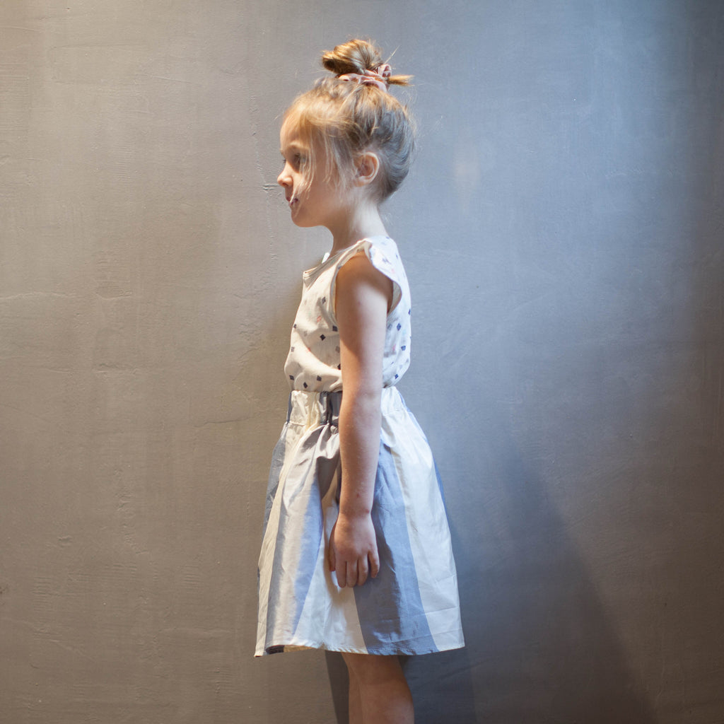 Skirt made from recycled fabric, ages 2–4