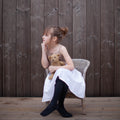 Skirt made from recycled fabric, ages 4–7