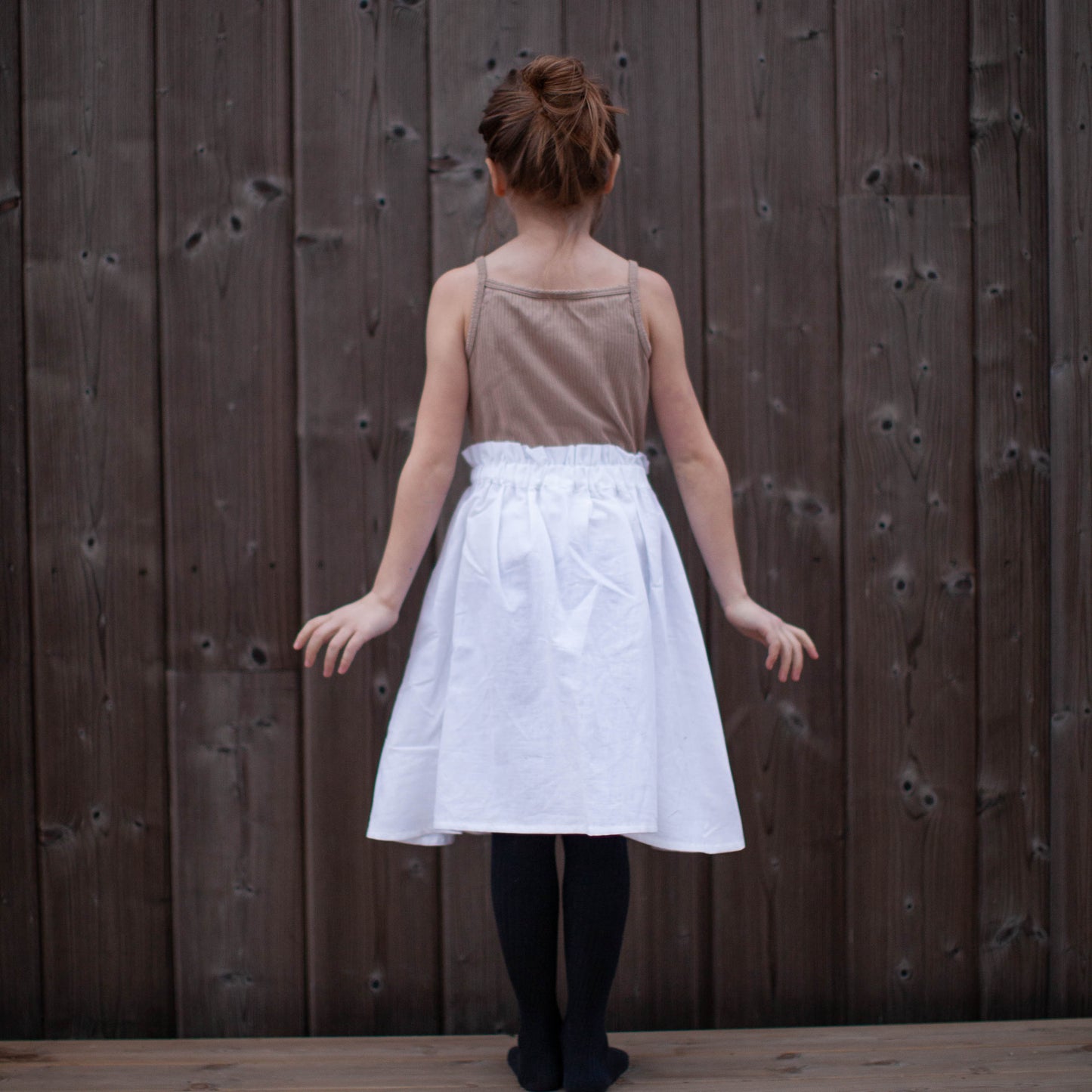 Skirt in recycled fabric, 4-7 years