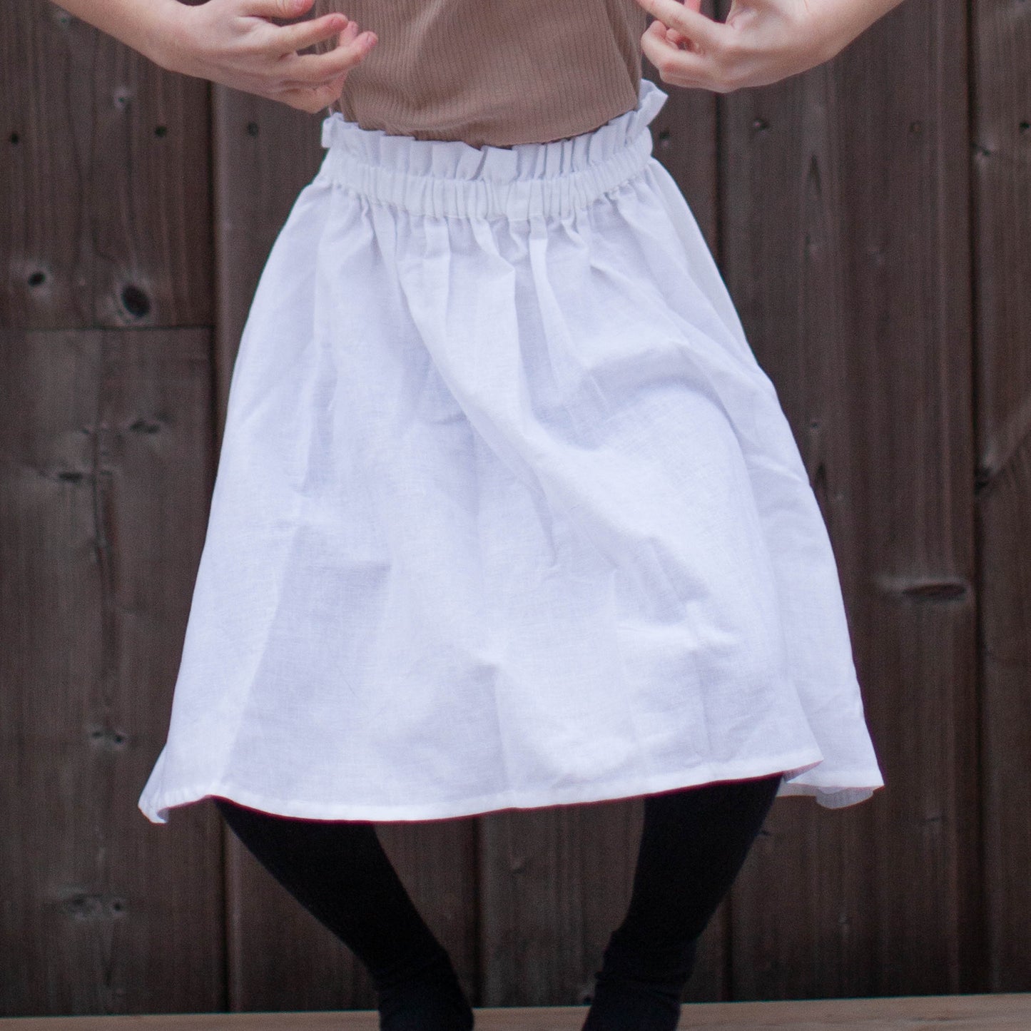 Skirt in recycled fabric, 4-7 years