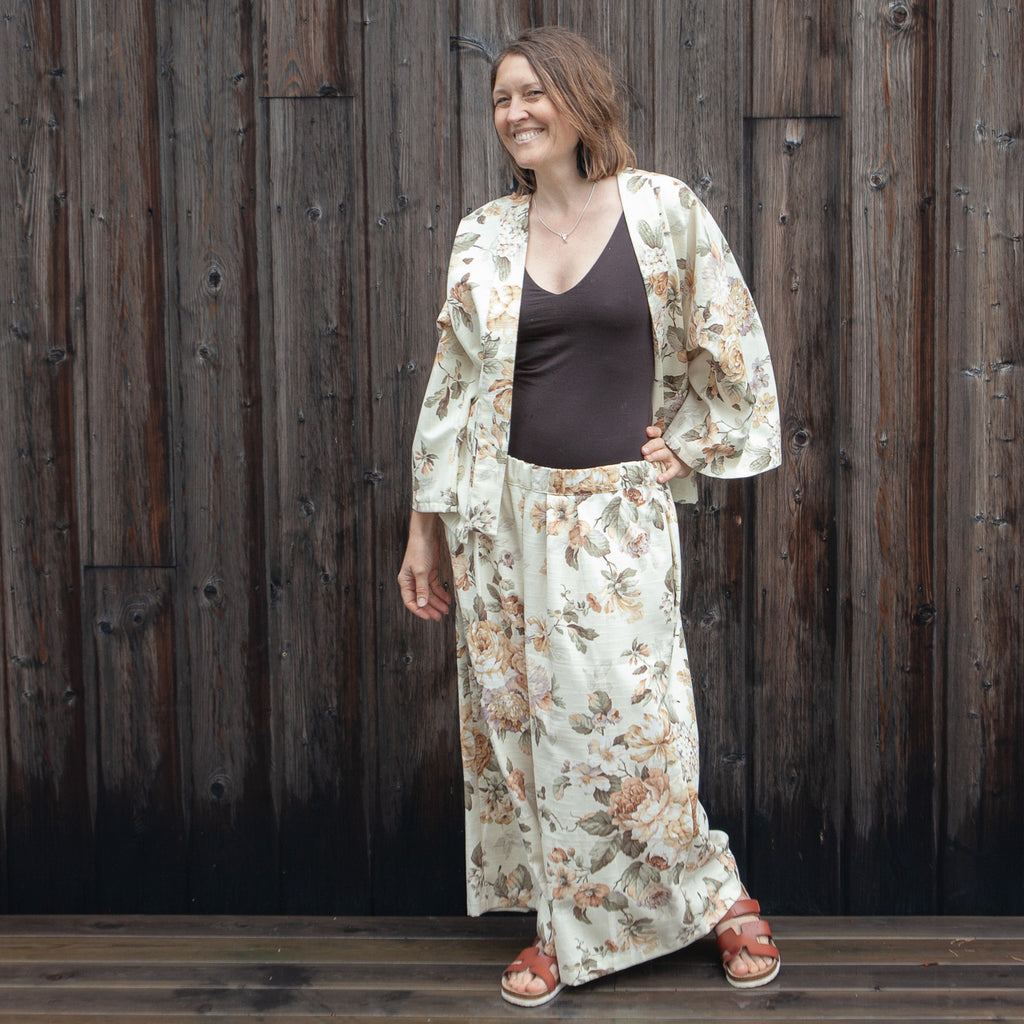 Kimono made from a vintage curtain