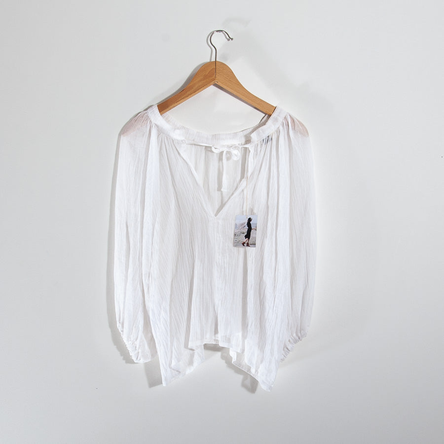 Blouse en tissu de rideau récupéré, S/M