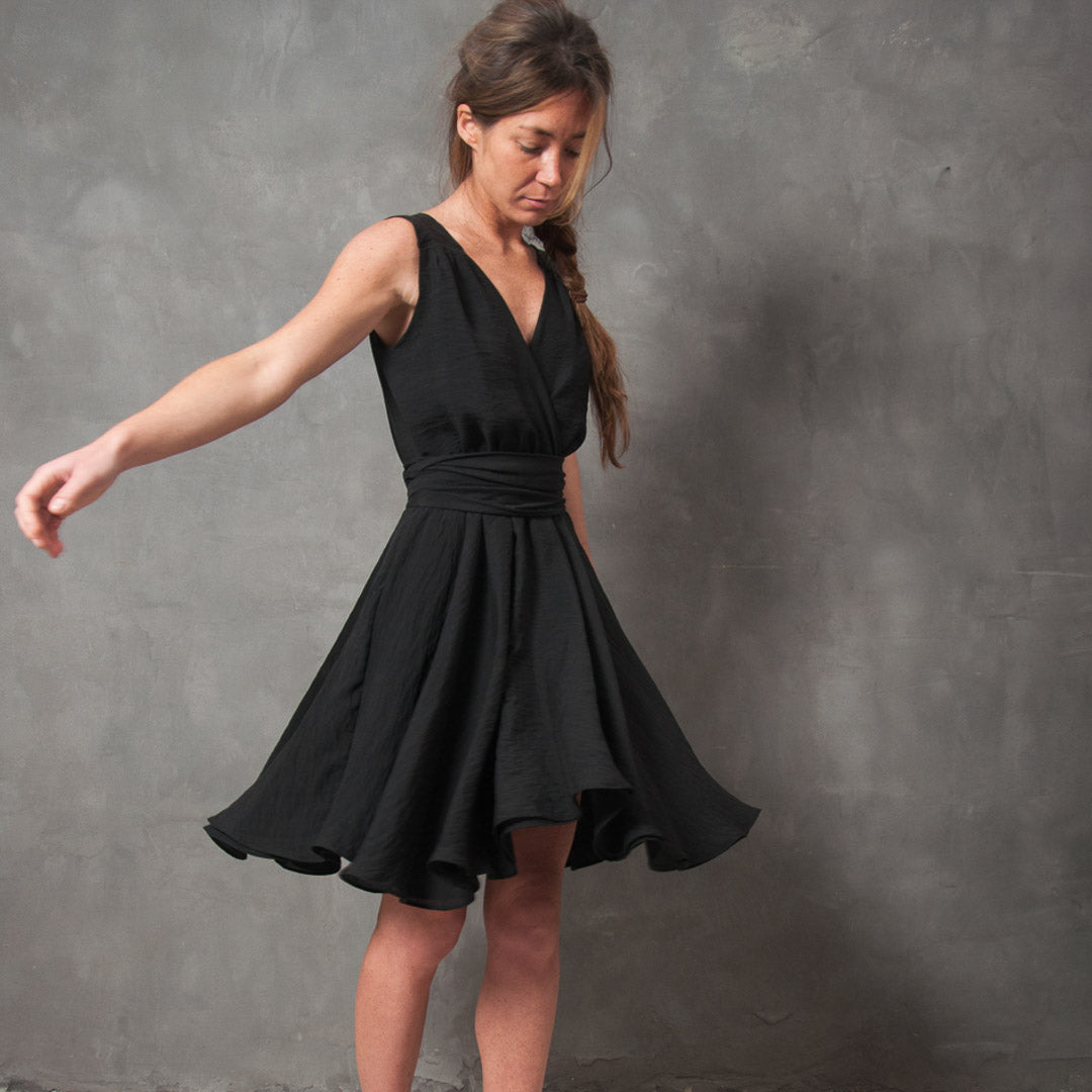 Odessa dress in vintage fabric