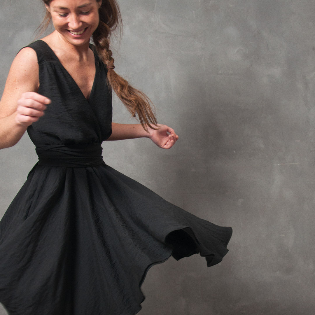 Odessa dress in vintage fabric