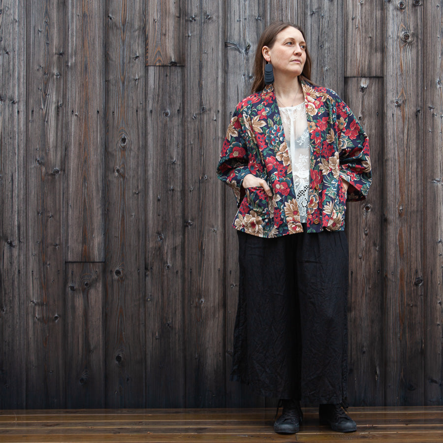 Short floral kimono