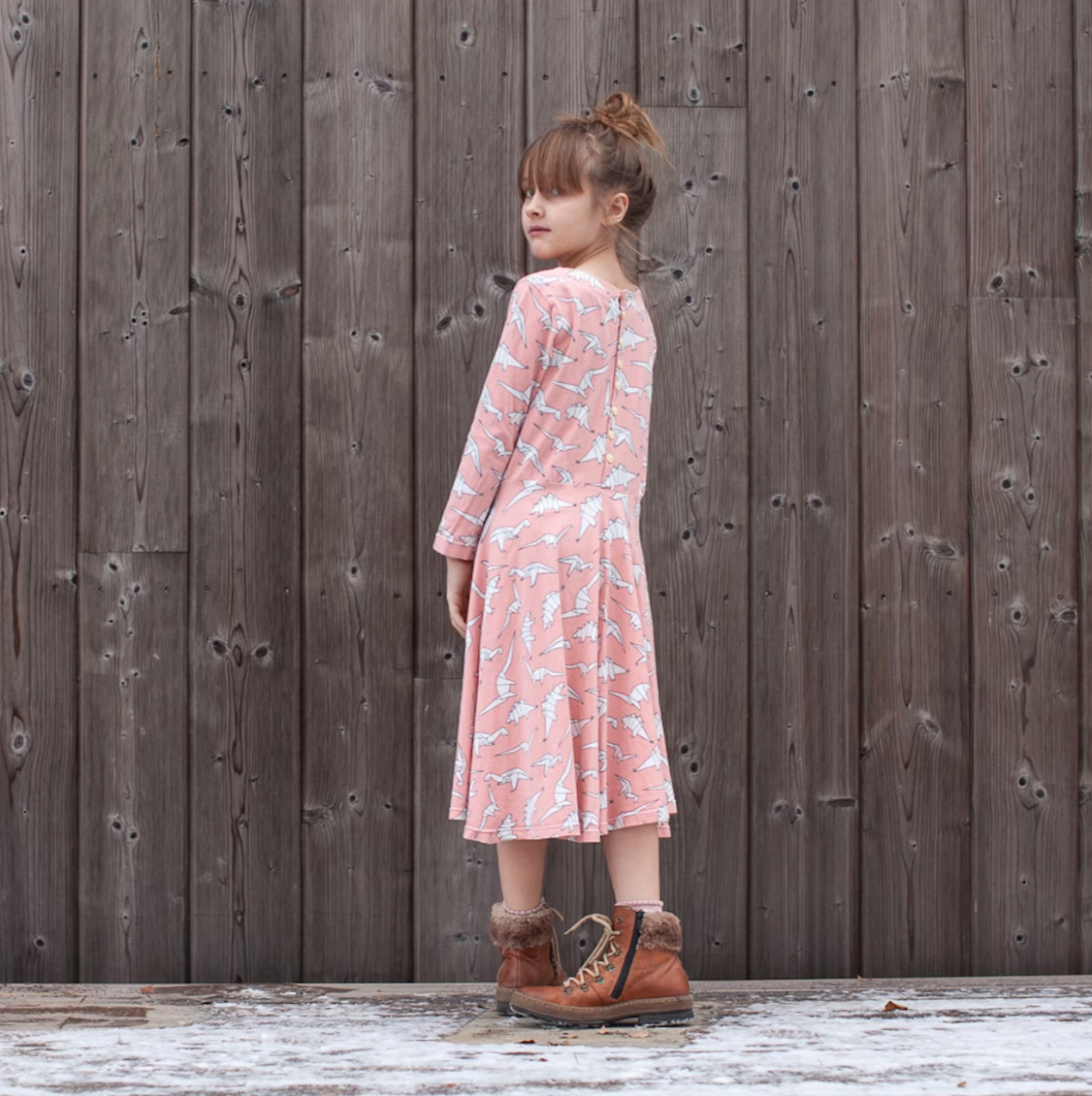 Long-sleeved dress, ages 7–10