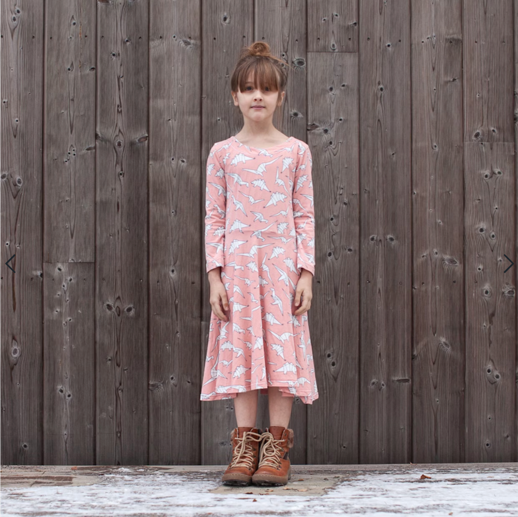 Long-sleeved dress, ages 7–10