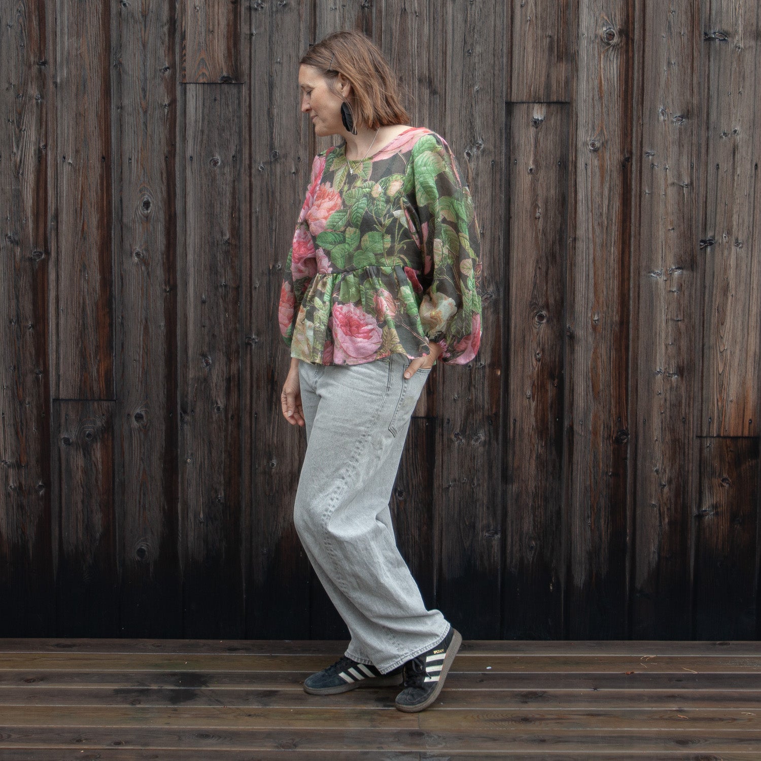 Blouse made from curtain fabric