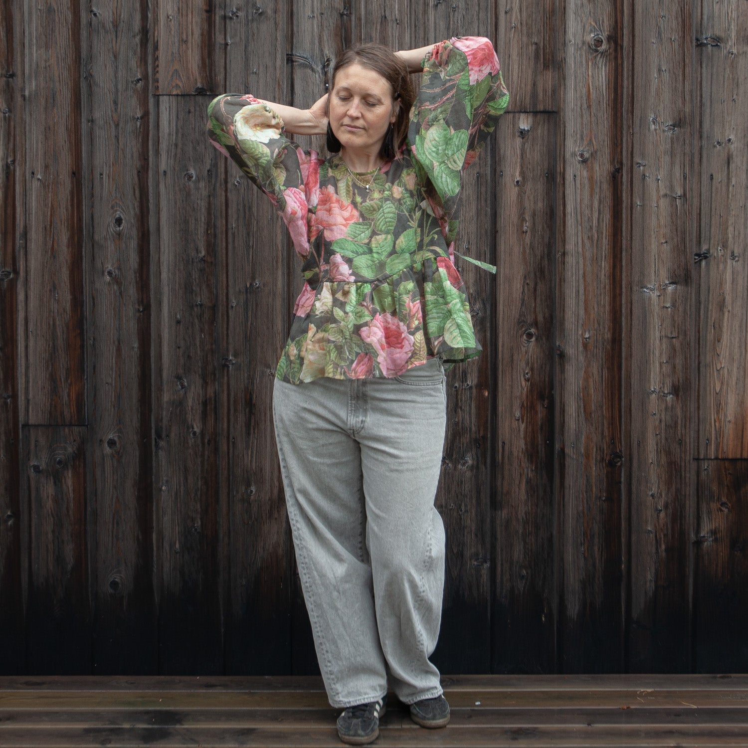 Blouse made from curtain fabric