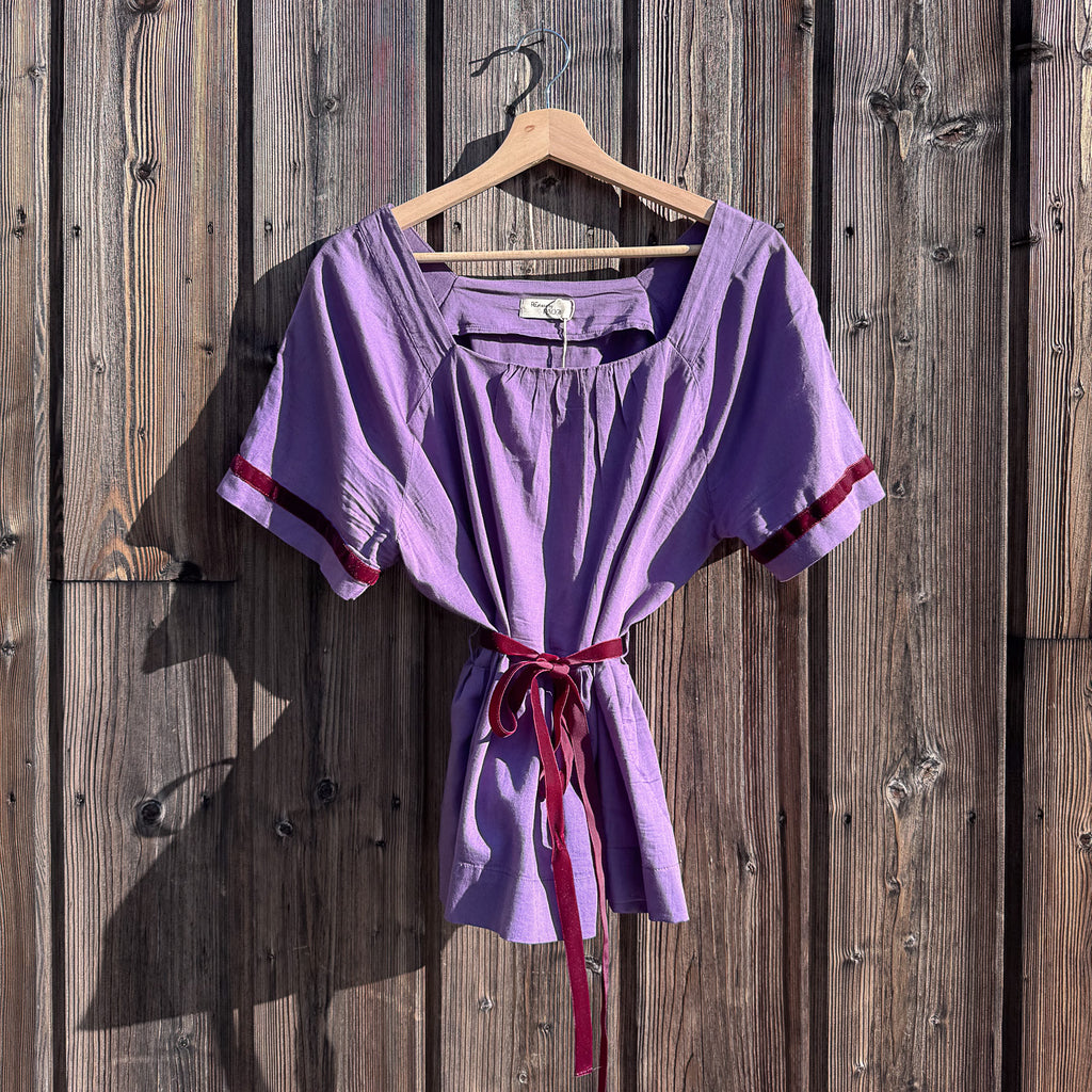 Blouse made from a saved cotton dress