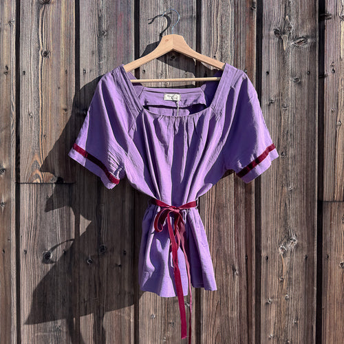 Blouse made from a saved cotton dress