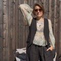 Blouse made from vintage fabric