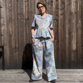 Trousers made from curtain fabric