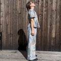 Blouse made from curtain fabric