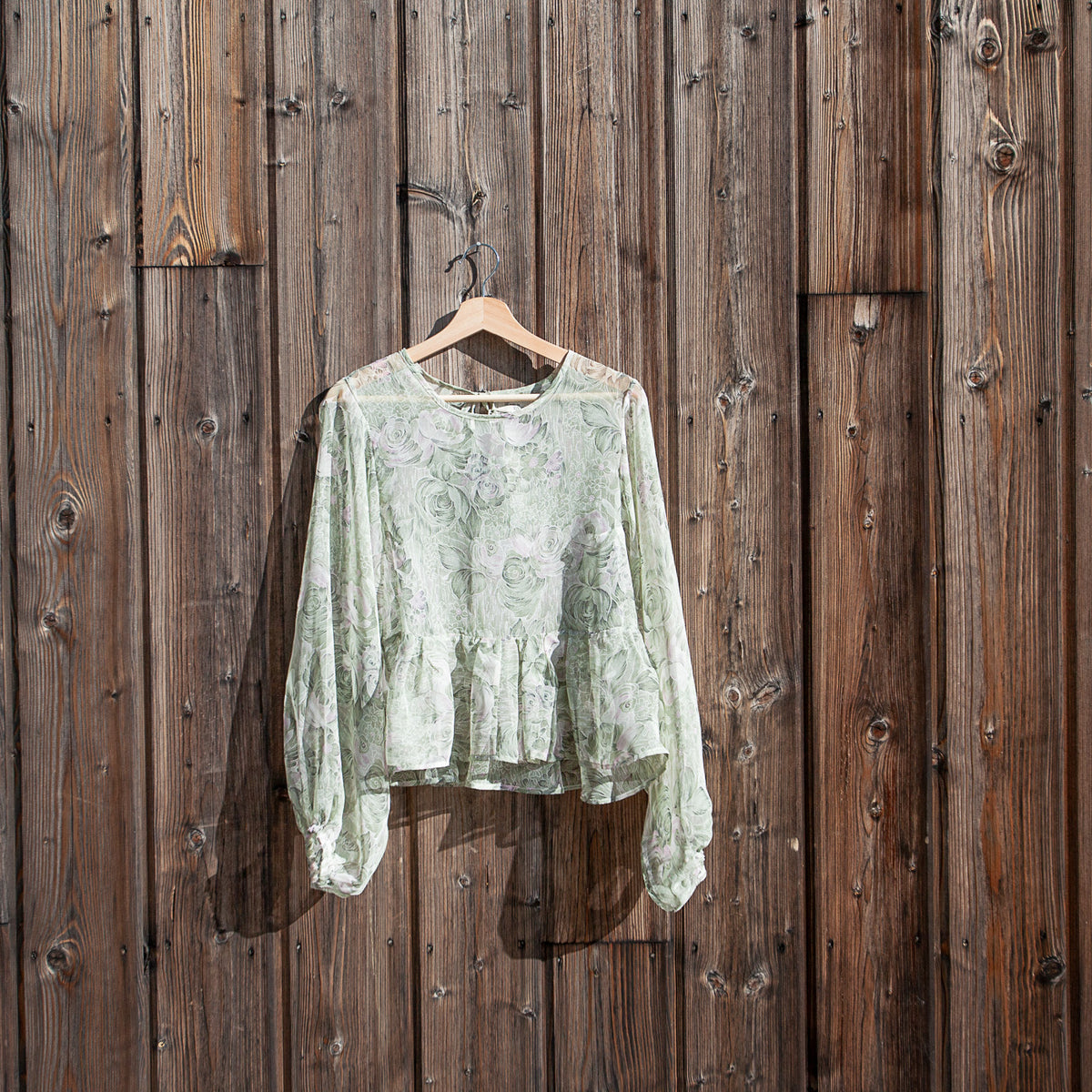 Blouse made from vintage fabric