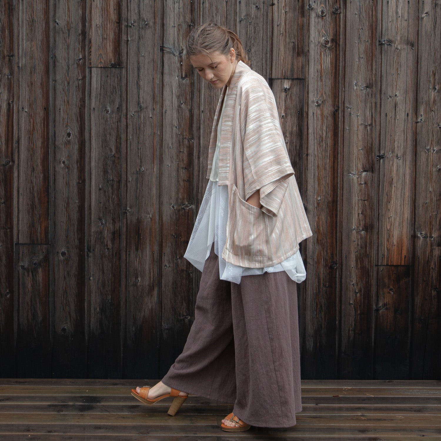 Yuki kimono aprikos