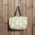 Shopping bag made from recycled fabric