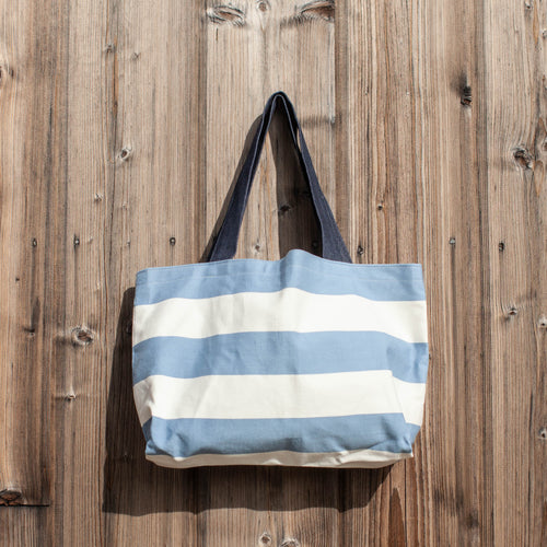 Beach bag made from recycled fabric