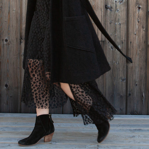 Black coat in a coat roll