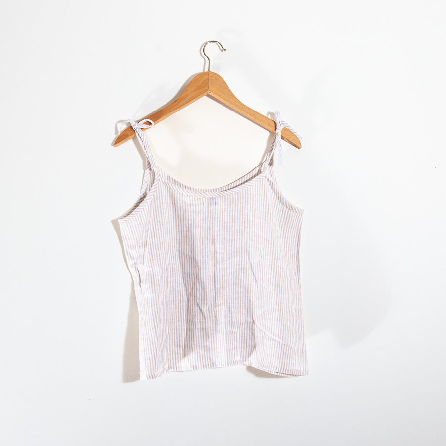 Linen spaghetti strap top