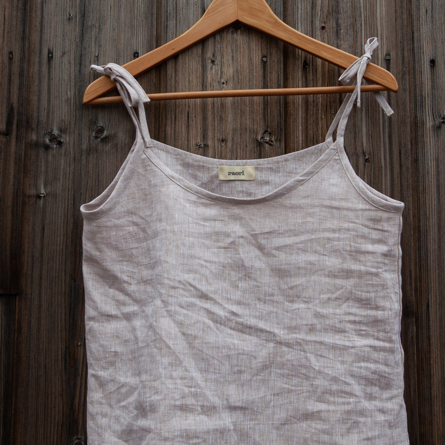 Linen spaghetti strap top