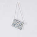 Small shoulder bag made from recycled fabric